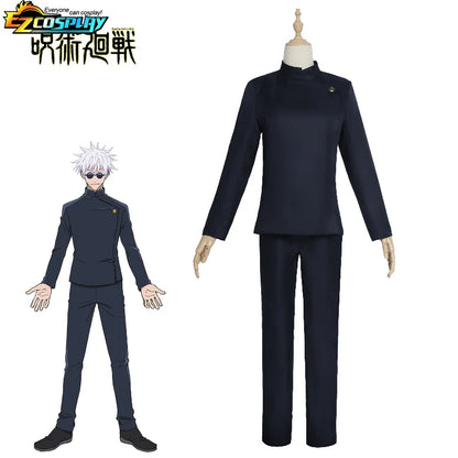 Gojo Satoru Cosplay Uniform Jujutsu Kaisen Gojo Satoru Cosplay Costume High School Uniform Wig Suit Halloween Costumes for Men