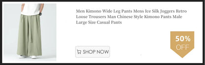 100% Cotton Summer Casual Pants for Men - Trendy Japanese Style Cropped Loose-Fit Pants, Available in Size 5XL