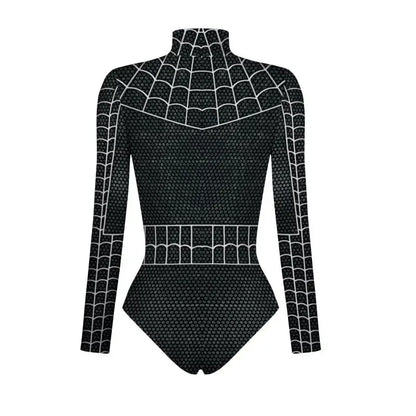 Spiderman Captain Superhero Swimsuit for Women Men 3D Print Long Sleeve Swim Bodysuit Cosplay Jumpsuit Halloween Carnival Outfit