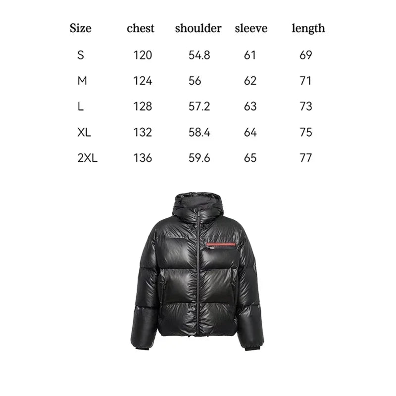 Couples Fashion Hooded Down Jacket Men's Short Bread Jacket Women's Casual Top Coat 1: 1 High Quality Winter Down Jacket