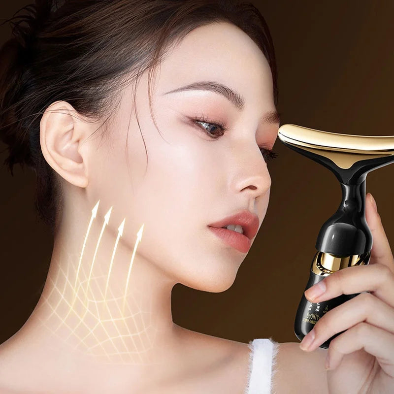 3 In 1 Face Massager Neck Facial Eye Massags Skin Rejuvenation Anti Aging Beauty Device