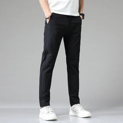 Men's Ultra-Thin Stretch Slim Straight Casual Pants, High-Quality and Breathable Golf Sports Trousers for Spring and Summer