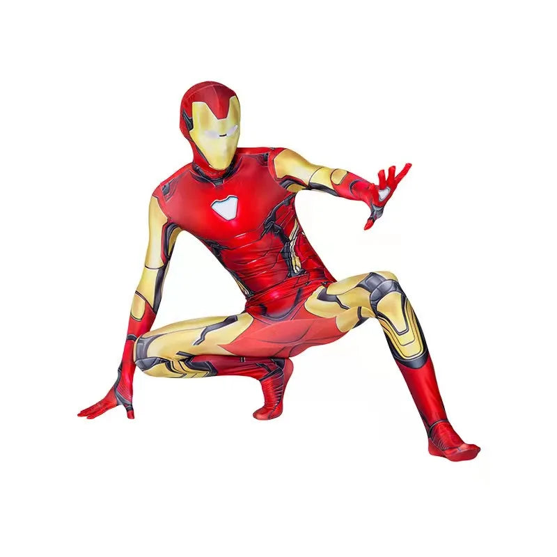 High Quality Superhero Spidermans Costume Bodysuit For Kids Adult Spandex Zentai Halloween Party Cosplay Jumpsuit 3D Style