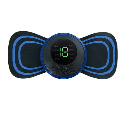 Electric EMS Neck Massager Mini Cervical Back Patch Stimulator Massageador Mat Portable Gel Pad Stickers Slim