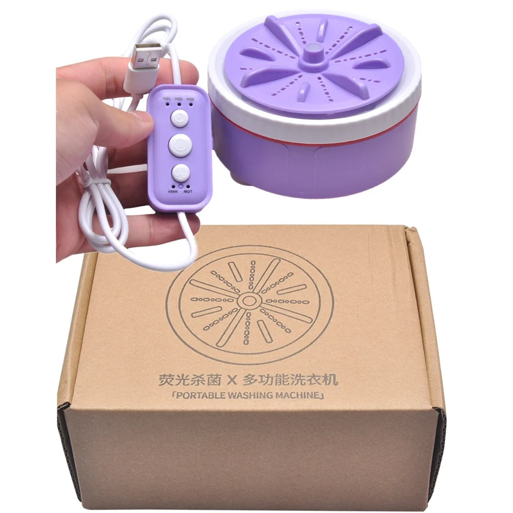 Mini Portable Washing Machines USB Rotating Turbo Fruit Kitchen Ultrasonic Dishwasher For Clothes Home Travel Remote Control 세탁기