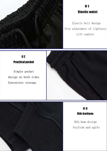 Print Men's Pants Autumn/Winter New Sport Jogging Trousers Fitness Loose Fit Clothing Solid Color Outfit Streetwear Pants