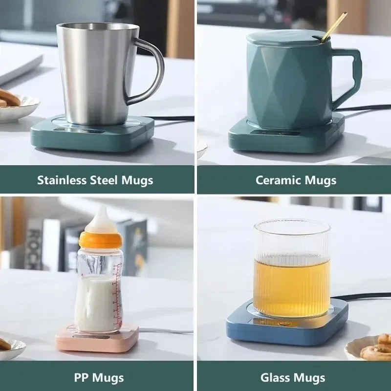 Mug Heater Coffee Mug Cup Warmer Milk Tea Water Heating Pad Cup Heater Warm Mat Constant Temperature Coaster 110/220V EU US Plug