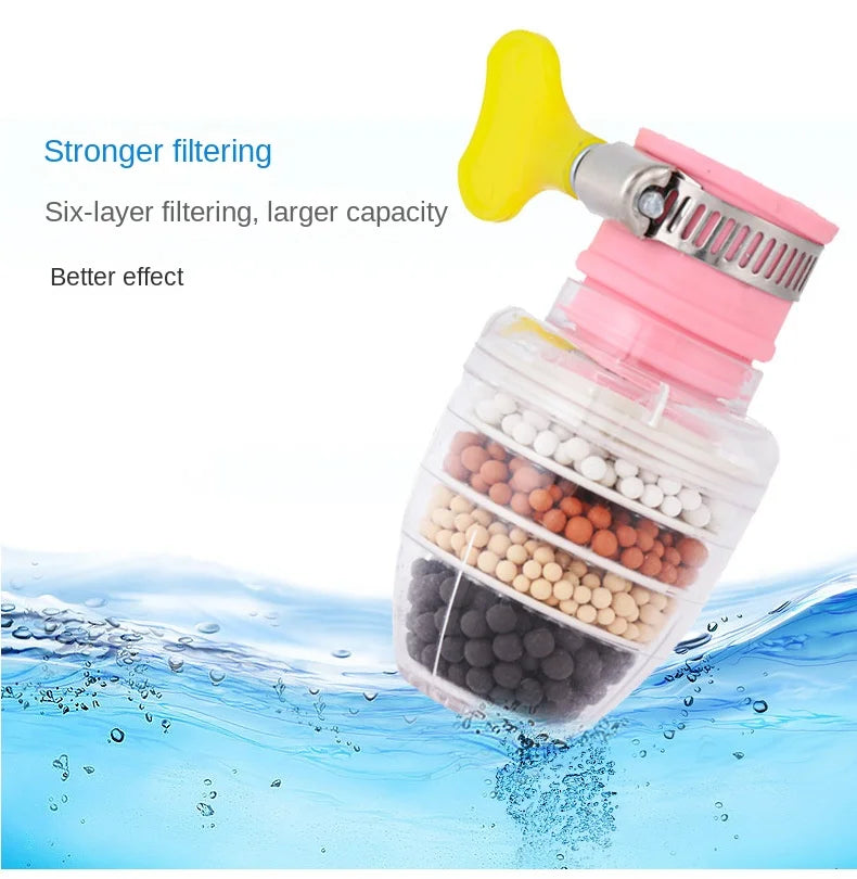 6 Layers Water Filter Tap Purifier Medical Stone Coconut Charcoal Nozzle For Faucet Kitchen Accessories Household Water Filter