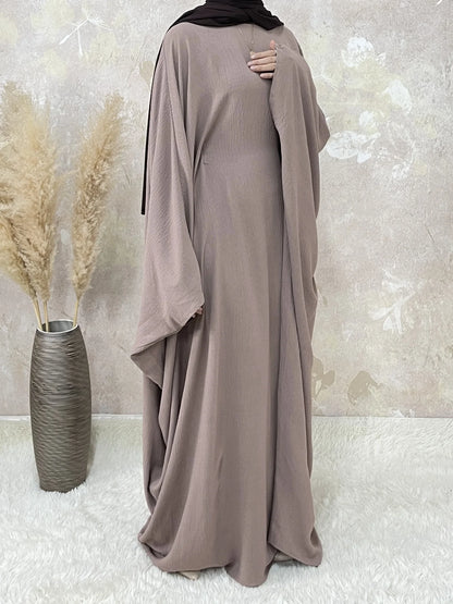 Butterfly Batwing Abaya Without Hijab Dubai Luxury Turkey  Islan Muslim Kaftan Modesty Dress