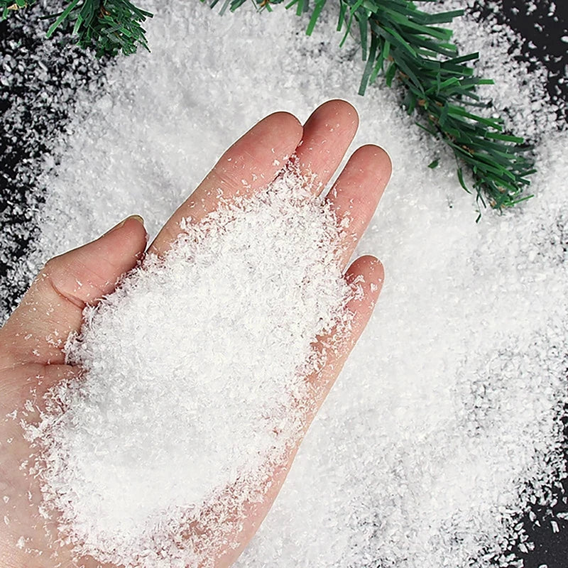 Christmas Artificial Dry Snow Powder Decoration,White Fake Snow,Powdered Snowflake,Christmas Home Party DIY Decoration Props