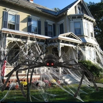 Halloween Giant Black Plush Spider Decoration Haunted House Prop Indoor Outdoor Decor