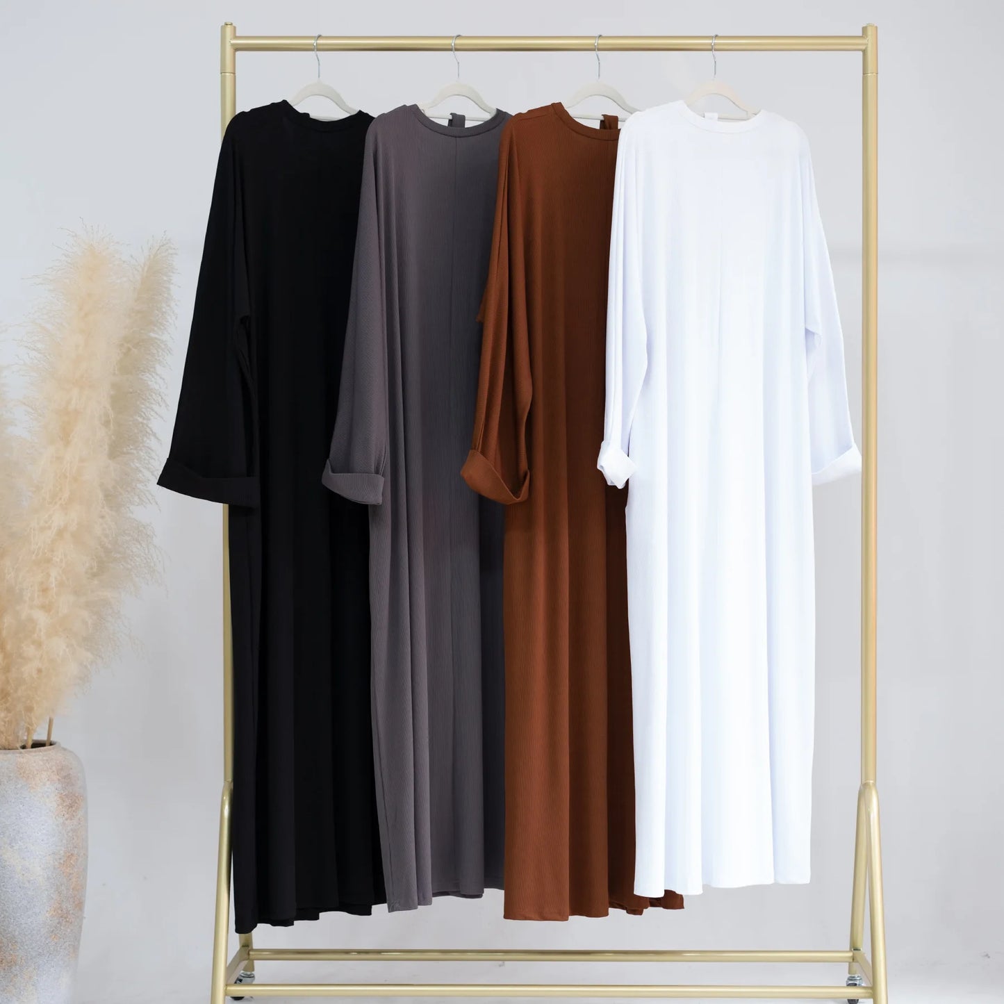 Autumn Winter Knitted Dress Muslim Women Abaya Female Arabic Turkey Modest Dresses New Warm Long Robe Islam Clothing