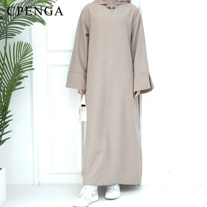 New Dubai Abaya for Muslim Women Eid Ramadan Modest Dress Türkiye Loose Large Elegant Dress Gown Female Islam Clothing