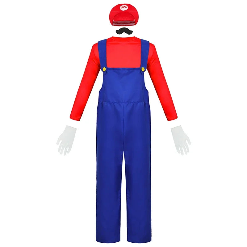 Halloween Carnival Adult Men Funny Super game Cosplay Costume Luigi Bros Plumber Christmas Fancy Dress