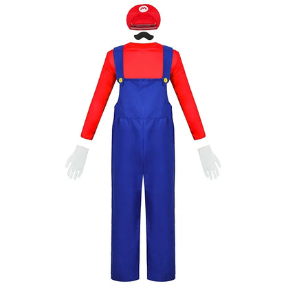 Halloween Carnival Adult Men Funny Super game Cosplay Costume Luigi Bros Plumber Christmas Fancy Dress