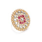 Luxury Zircon Flower Rings - Indian Jewelry for Women, Retro Pearl Finger Ring