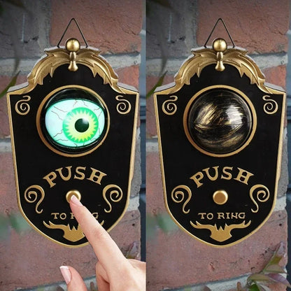 Halloween Decoration Spider Doorbell Horror Props Ghost'S Day Glowing Home Hanging Electric Luminous Sound Eyeball Doorbell