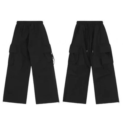 Mens Parachute-Style Loose Oversized Cargo Pants Fashion Hip-hop Y2K Streetwear