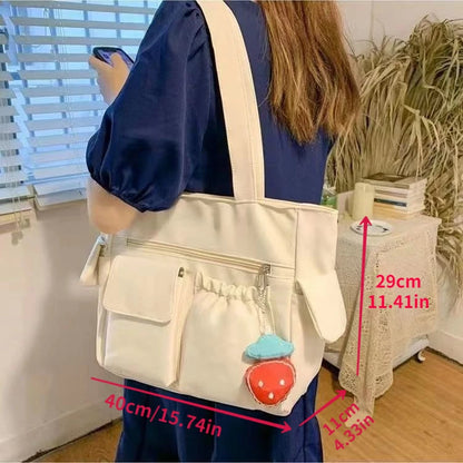 Bag Women Messenger Bag Preppy Student Book Bag Nylon Shoulder Bag Commuter Handbag Women