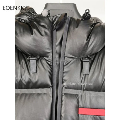 Couples Fashion Hooded Down Jacket Men's Short Bread Jacket Women's Casual Top Coat 1: 1 High Quality Winter Down Jacket