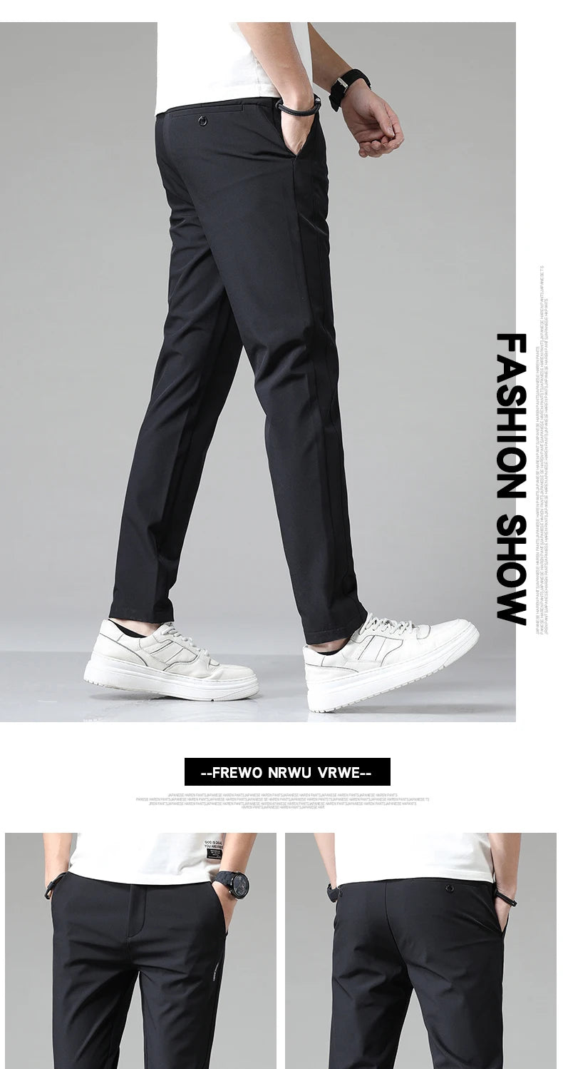 Men's Ultra-Thin Stretch Slim Straight Casual Pants, High-Quality and Breathable Golf Sports Trousers for Spring and Summer