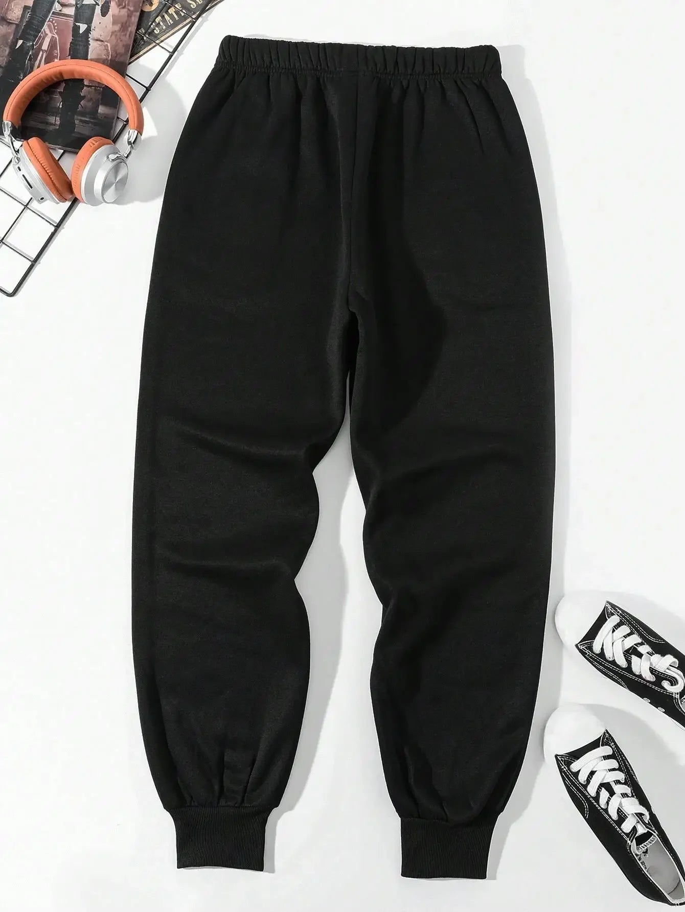 Cross Print Casual Basic Men's And Women's Pants Baggy Fashionable Pants With Drawstring Pocket Sweatpants