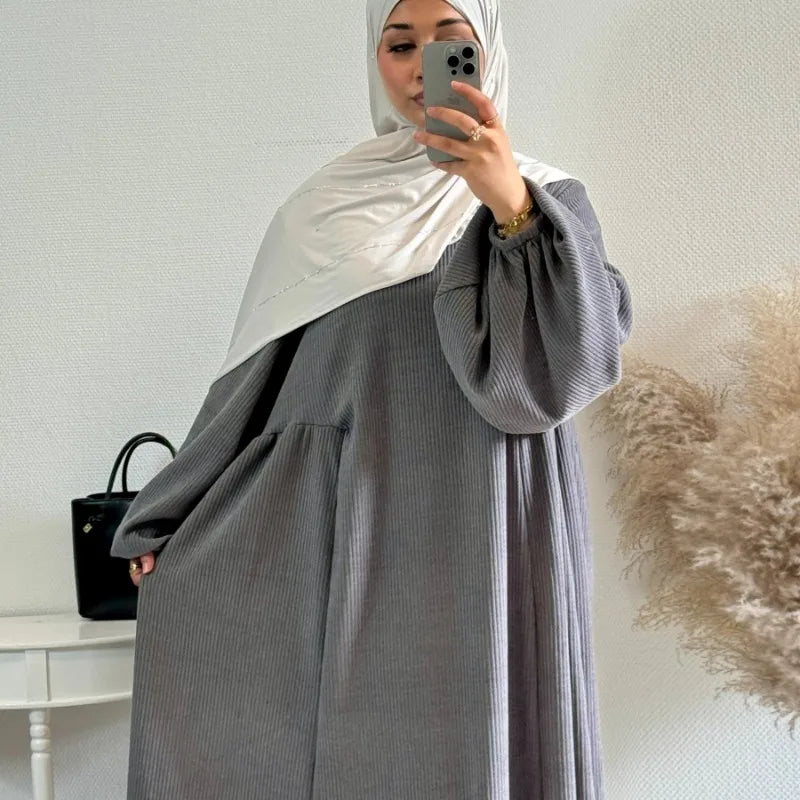 Winter Women Prayer Abaya Muslim Islam Abayas Ramadan Eid African Dress Dubai Luxury Robe Kaftan Caftan Marocain