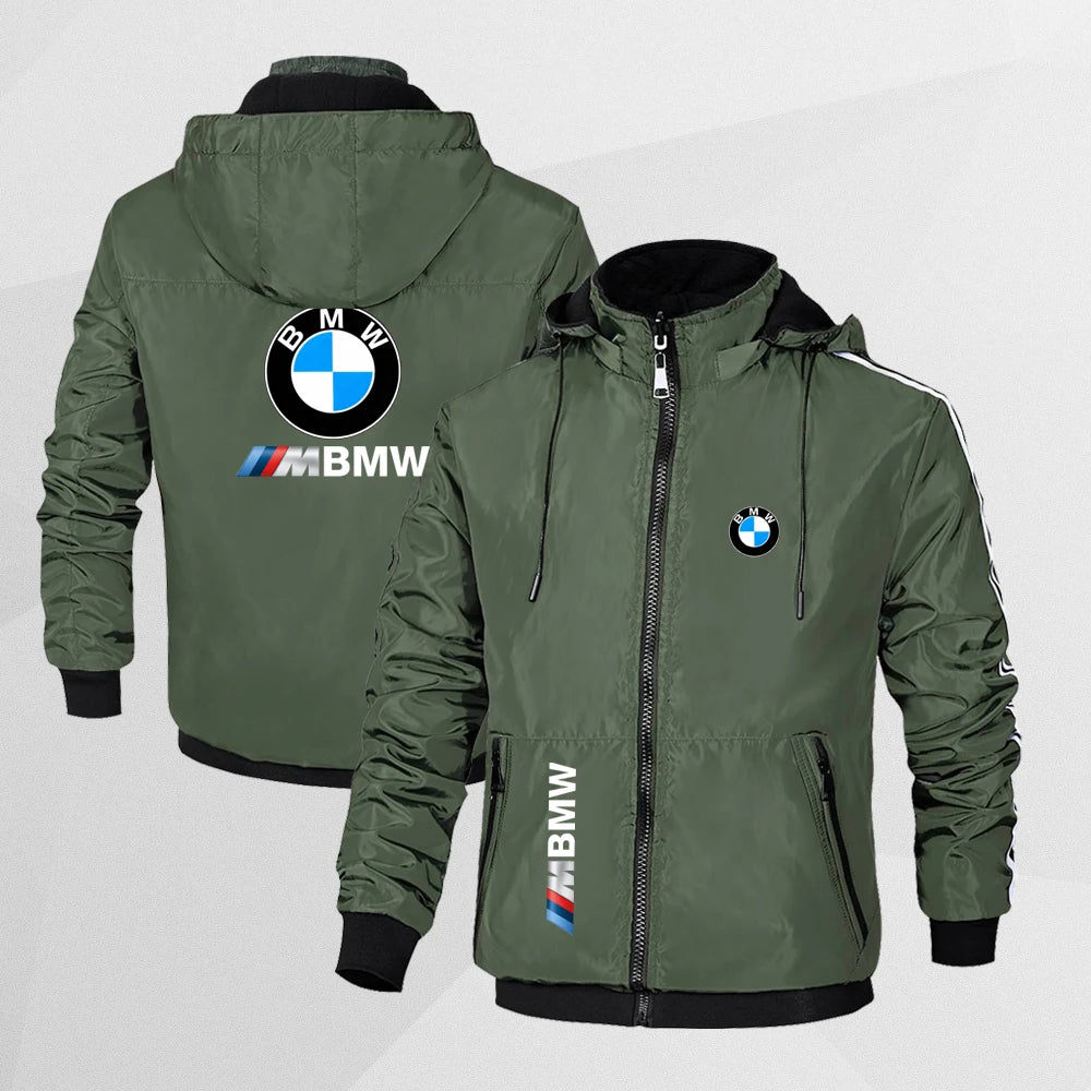 BMW Autumn Winter Men's And Women's Double-Sided Wearable Goose Down Jacket Casual Sports Cotton Jacket Warm Clothing