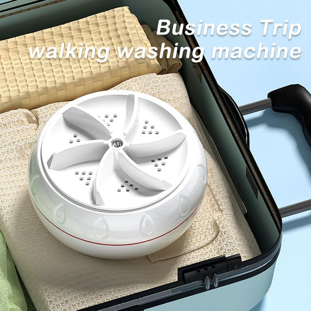 Mini Portable Washing Machines USB Rotating Turbo Fruit Kitchen Ultrasonic Dishwasher For Clothes Home Travel Remote Control 세탁기