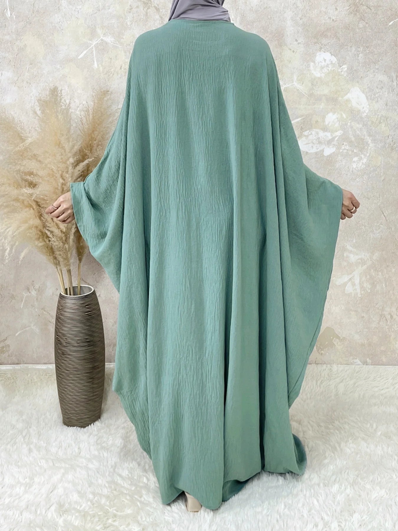 Butterfly Batwing Abaya Without Hijab Dubai Luxury Turkey  Islan Muslim Kaftan Modesty Dress