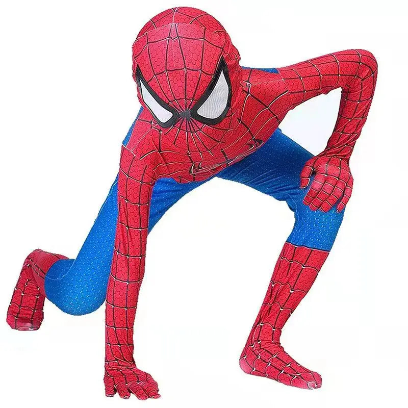 High Quality Superhero Spidermans Costume Bodysuit For Kids Adult Spandex Zentai Halloween Party Cosplay Jumpsuit 3D Style