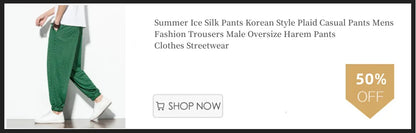 100% Cotton Summer Casual Pants for Men - Trendy Japanese Style Cropped Loose-Fit Pants, Available in Size 5XL