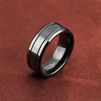 Fashion Black Stainless Steel Ring For Men Punk Vintage Male Ring Jewelry Fashion Men's Big Ring Wholesale