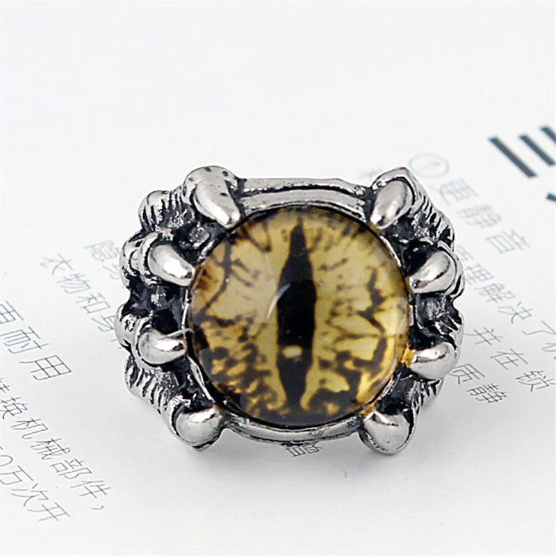 Wu's New Retro Jewelry Rings Gothic Rings Unisex Punk Skull Rock Hip Hop Adjustable Gift Jewelry Evil Eye/Dragon Claw