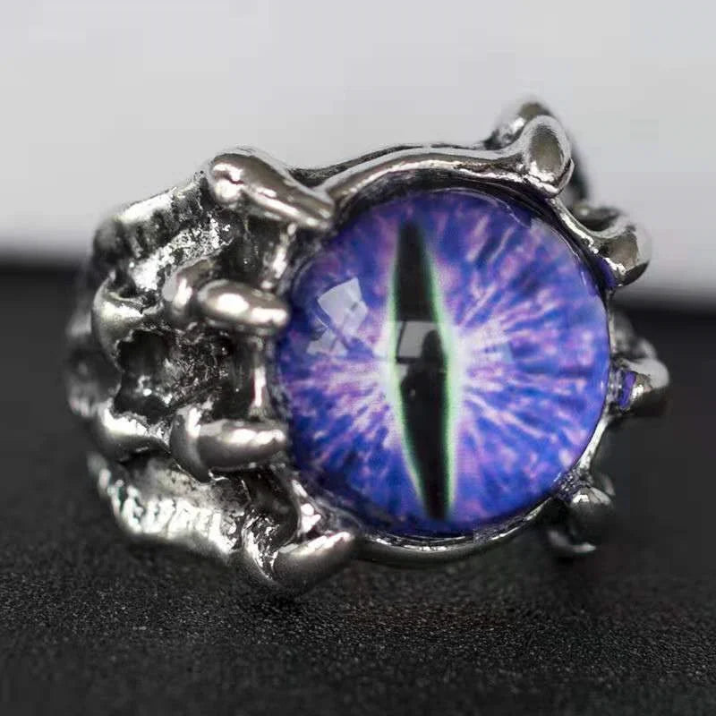 Wu's New Retro Jewelry Rings Gothic Rings Unisex Punk Skull Rock Hip Hop Adjustable Gift Jewelry Evil Eye/Dragon Claw