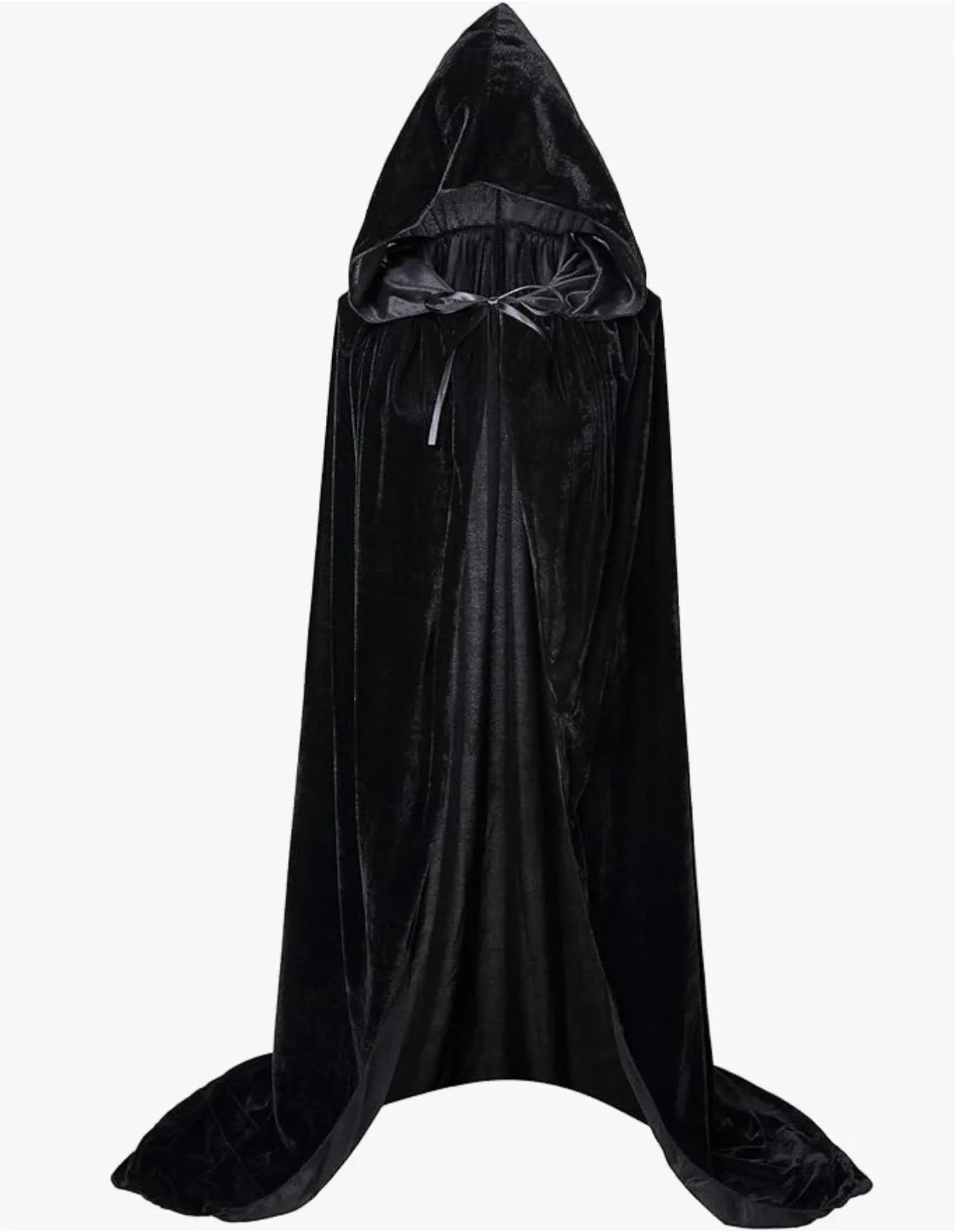 Halloween Pleuche Velvet Cloak Cape Hooded Medieval Costume Witch Wicca Vampire Halloween Cosplay Costume Cape for Christmas