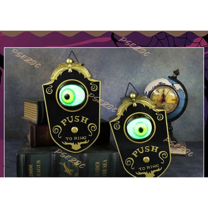 Halloween One Eyed Doorbell Decoration LED Electric Light Emitting Sound Eyeball Doorbell Bar Secret Room Prank Props