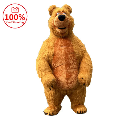 Inflatable Martha Bear Brown Bear Giant Costume Adult Walking Mascot Animal Cartoon Character Strange Costume Halloween Party An