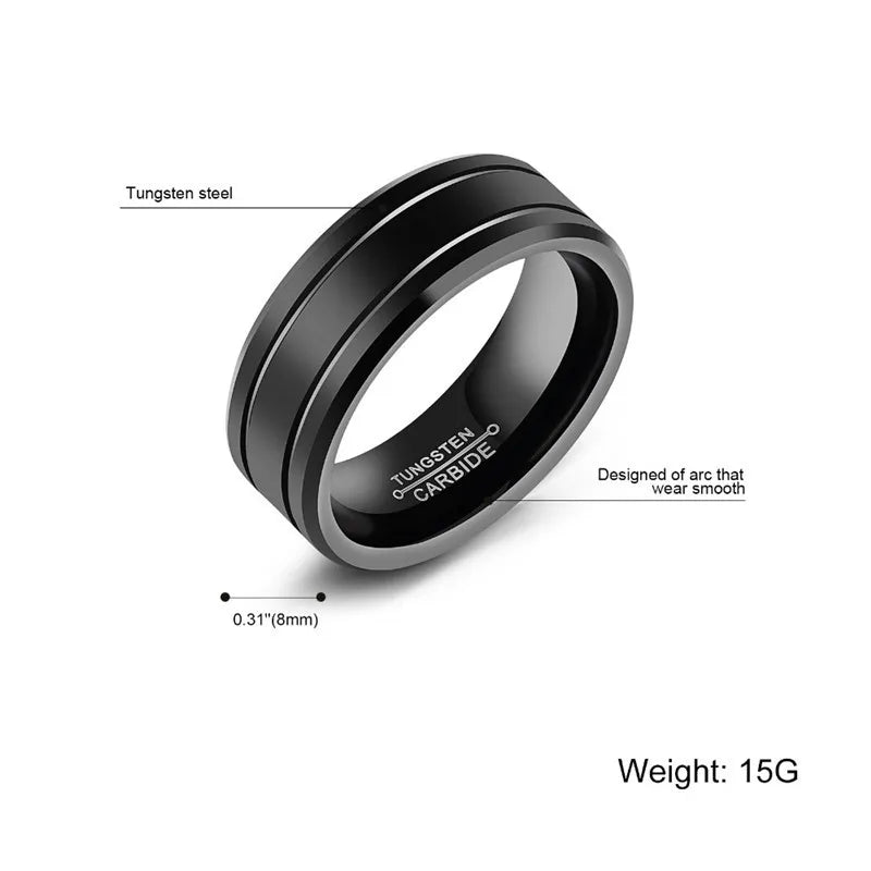 Fashion Black Stainless Steel Ring For Men Punk Vintage Male Ring Jewelry Fashion Men's Big Ring Wholesale