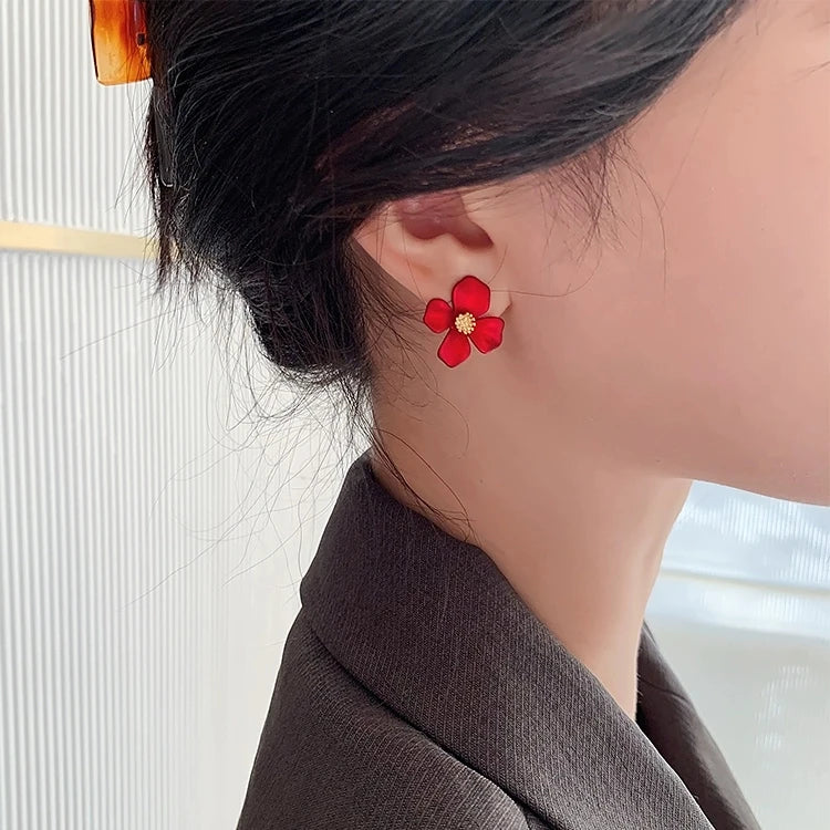 Korean Style Cute Flower Earrings - 2019 New Fashion Sweet Earrings, Wholesale Colorful Jewelry