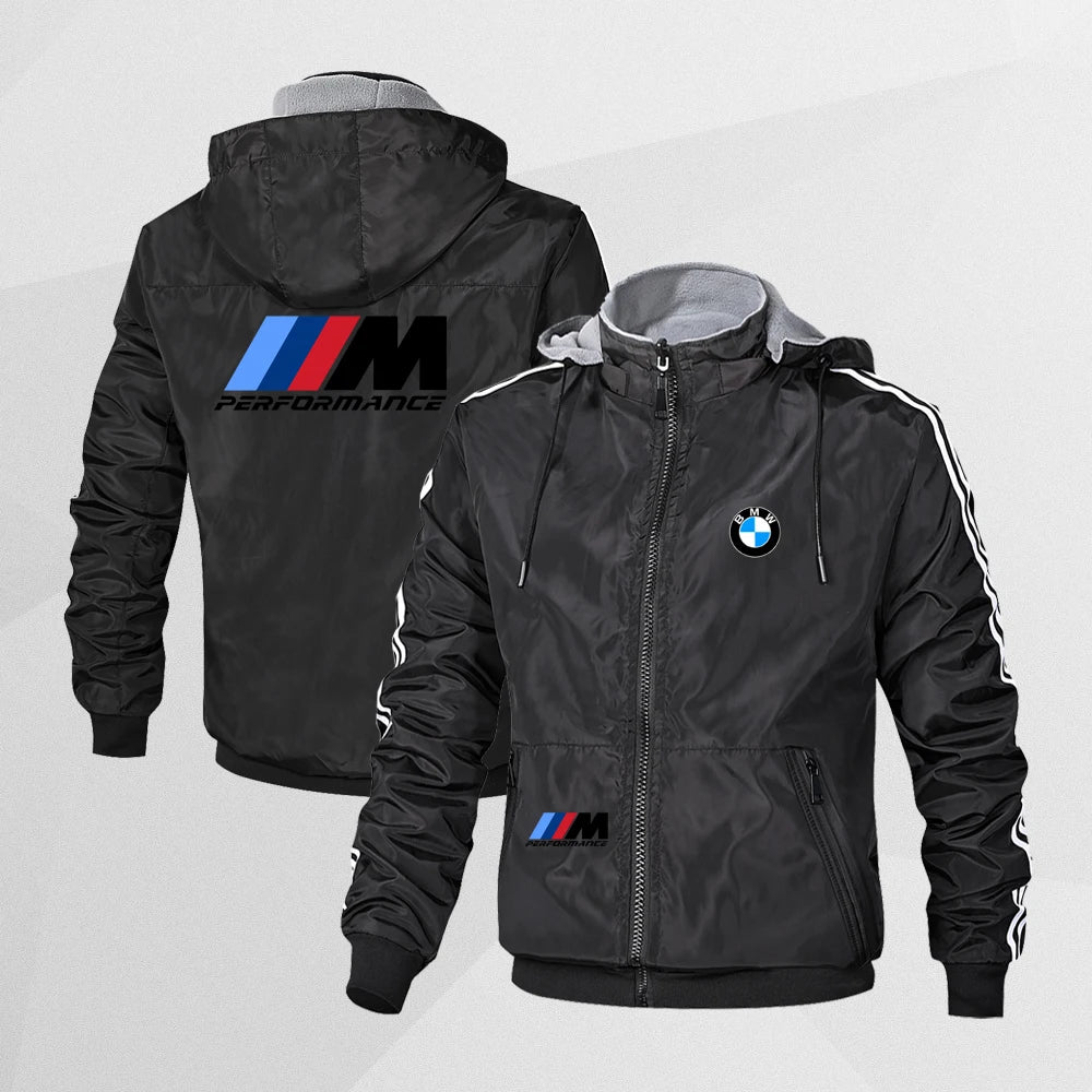 BMW Autumn Winter Men's And Women's Double-Sided Wearable Goose Down Jacket Casual Sports Cotton Jacket Warm Clothing