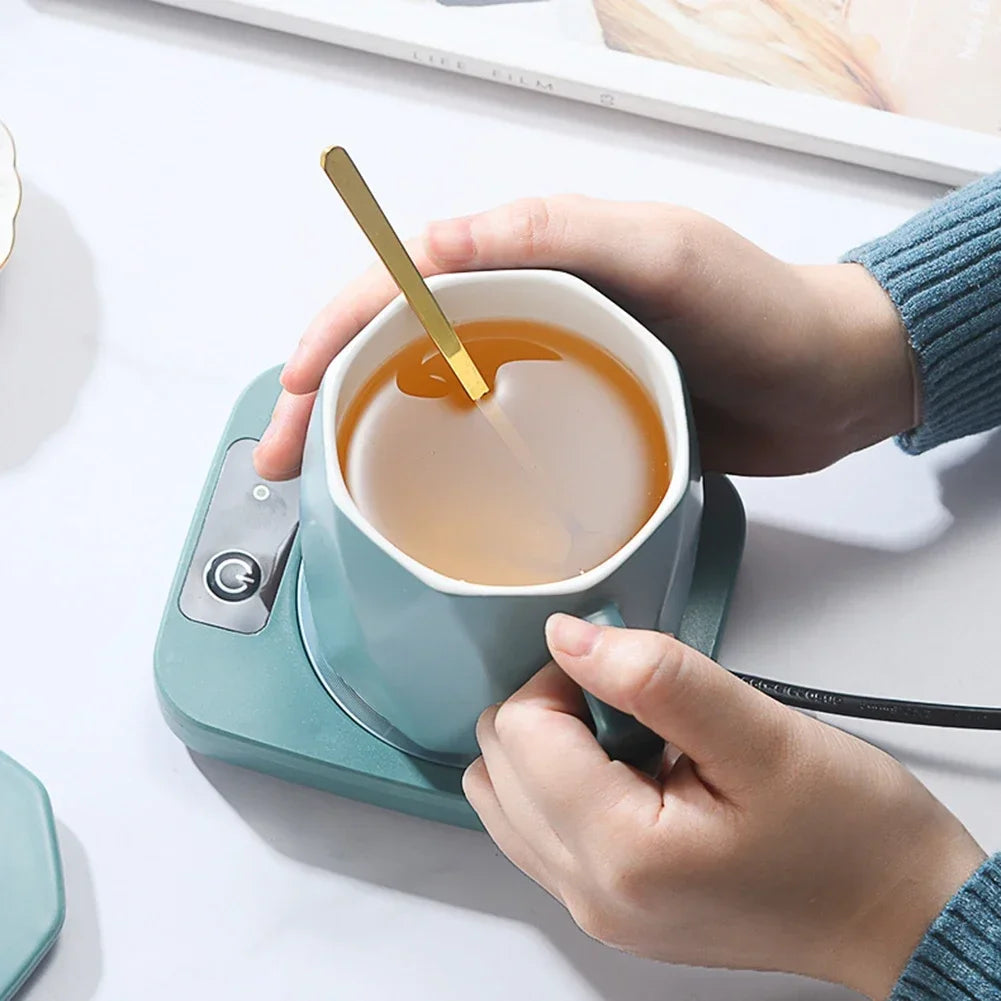 Mug Heater Coffee Mug Cup Warmer Milk Tea Water Heating Pad Cup Heater Warm Mat Constant Temperature Coaster 110/220V EU US Plug