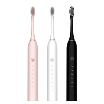 Electric Ultrasonic Toothbrush Six Speed Mode Home Soft Hair USB Charging Waterproof Adult Tooth Cleaner Automatic Couple Set