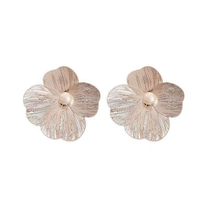 Large Flower Pearl Stud Earrings - Luxurious Design, Korean Fashion Jewelry Accessories, Perfect for Christmas Gifts