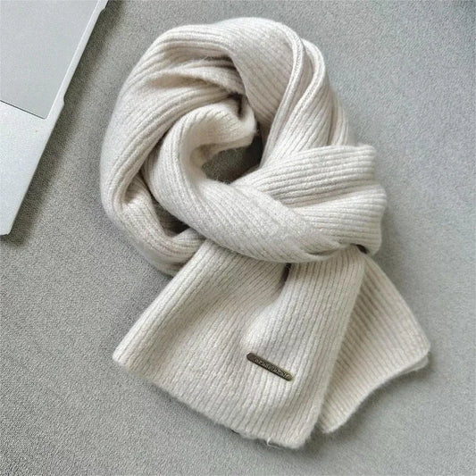 High Quality Classic Wool Solid Scarf Men Women Winter Autumn Knitted Thick Warm Soft Muffler Male Female Korean Version Scarf