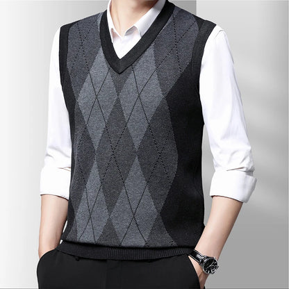 Men's Thickened Casual Sweater Tank Top Autumn and Winter Warm Men's Vest