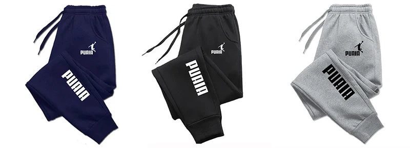 Print Men's Pants Autumn/Winter New Sport Jogging Trousers Fitness Loose Fit Clothing Solid Color Outfit Streetwear Pants