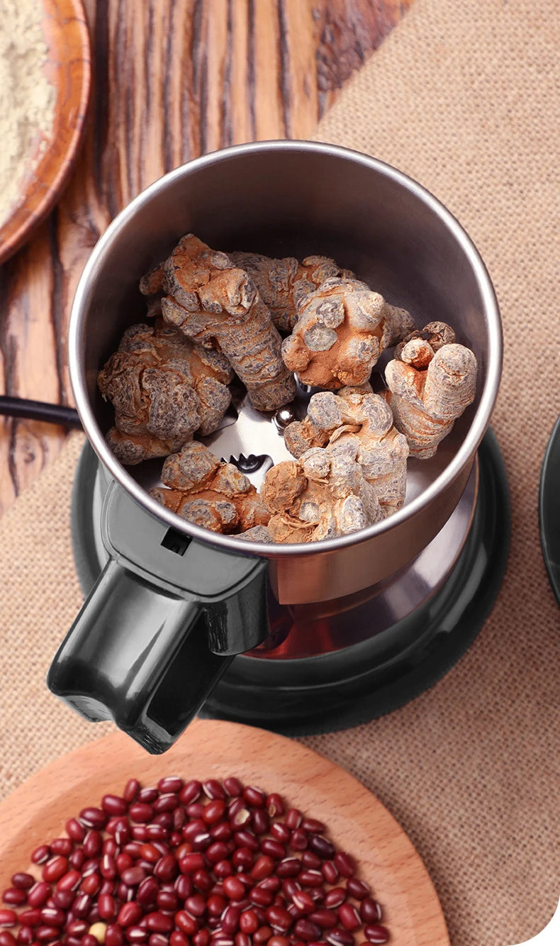 High Power Electric Coffee Grinder Kitchen Cereal Nuts Beans Spices Grains Grinder Machine Multifunctional Home Coffee Grinder