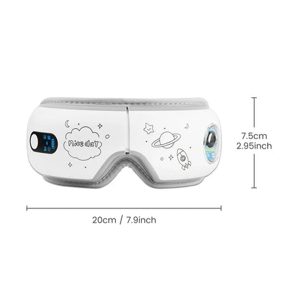 Eye Massager 6D Smart Airbag Vibration Bluetooth Eye Care Instrument Hot Compress Bluetooth Eye Massage Glasses Fatigue Pouch