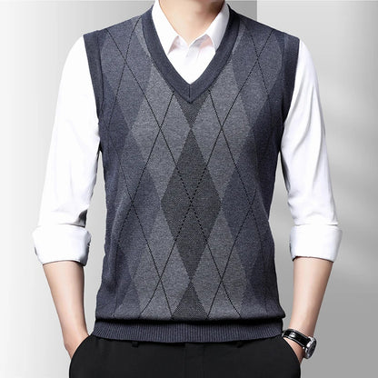 Men's Thickened Casual Sweater Tank Top Autumn and Winter Warm Men's Vest